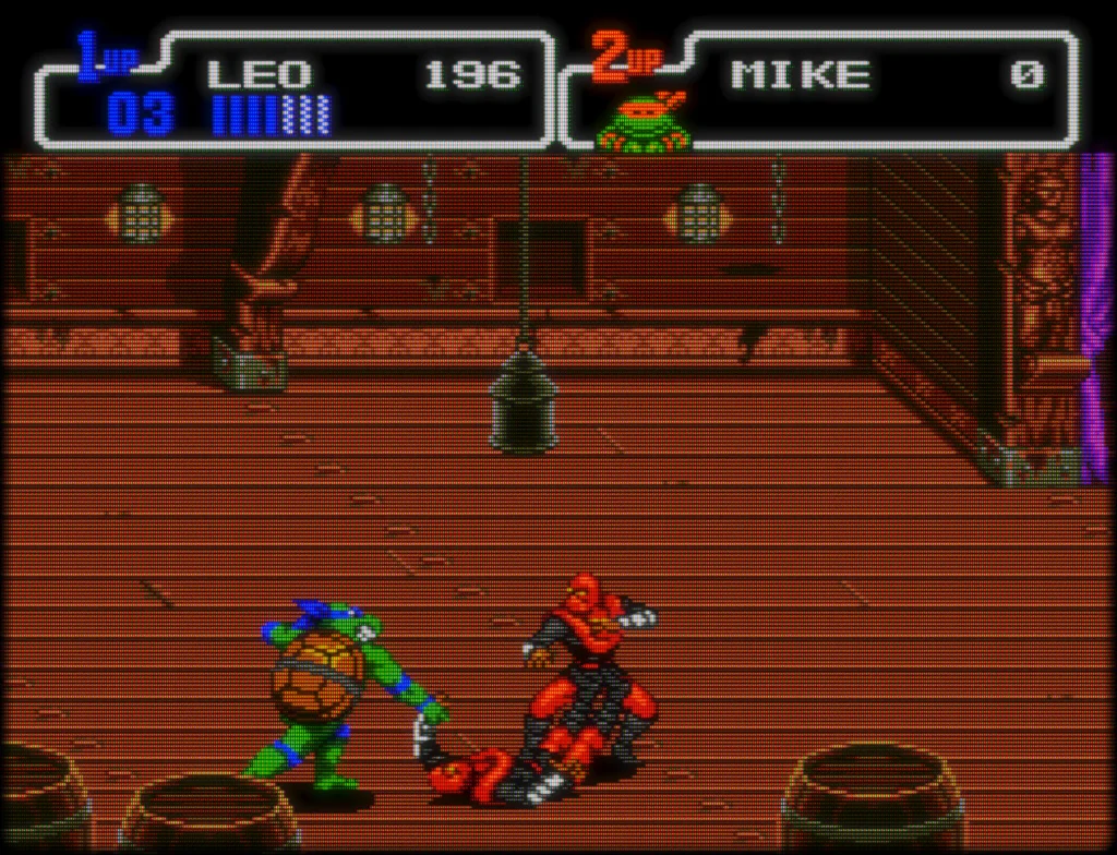 Teenage mutant ninja turtles the hyperstone heist (usa) fighting on a ship