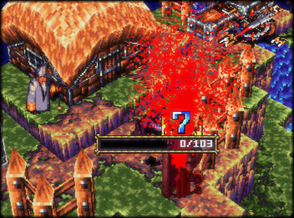 Vandal hearts blood spraying during battle with zoot
