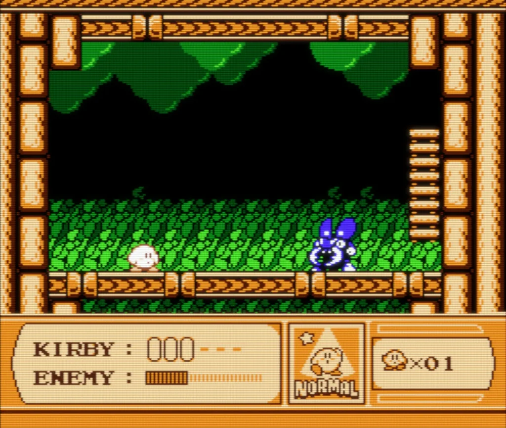 Kirbys adventure nes some bettle like boss